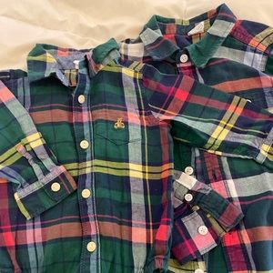 Gap kids plaid matching shirt set